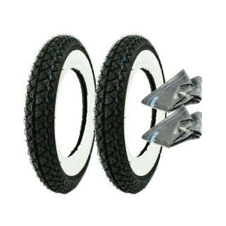 Weißwandreifen + Schläuche Kenda 3,00x10 für Piaggio Vespa PK 50, 80, 125 & 50S, 50N, Primavera 125, Sprinter 90, Racer 90, Simson Star 50 & Star 125, Benelly Scooty 50, Buffalo Wind 25, Derby Vamos 25, E-Max Elektroroller & City 80L