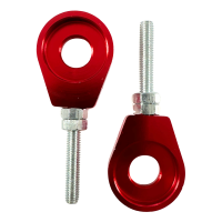 Paar CNC gefräste Kettenspanner Rot für Simson...