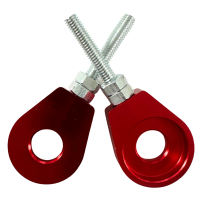 Paar CNC gefräste Kettenspanner Rot für Simson S51 S50 S70 KR51 Schwalbe SR50 S53 S53 Star Sperber Habicht SR2  Kette