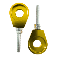 Paar CNC gefräste Kettenspanner Gold für Simson...