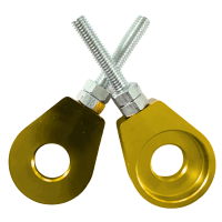 Paar CNC gefräste Kettenspanner Gold für Simson S51 S50 S70 KR51 Schwalbe SR50 S53 S53 Star Sperber Habicht SR2  Kette