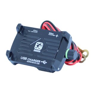 Handyhalterung Schwarz mit USB Steckdose für Simson S51 S50 S70 S53 S83 SR50 KR51 Schwalbe Star Smartphonehalterung Navihalterung