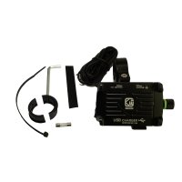 Handyhalterung Schwarz mit USB Steckdose für Simson S51 S50 S70 S53 S83 SR50 KR51 Schwalbe Star Smartphonehalterung Navihalterung