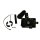 Handyhalterung Schwarz mit USB Steckdose für Simson S51 S50 S70 S53 S83 SR50 KR51 Schwalbe Star Smartphonehalterung Navihalterung
