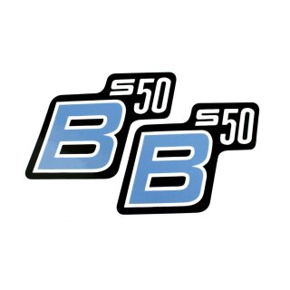 Aufkleber für Simson S50 B S50B Schriftzug blau Kleber Logo Wasserbild Herz