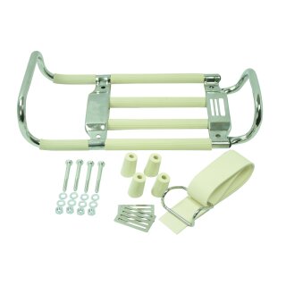 Gepäckträger + Haltband für Simson KR51 Schwalbe KR50 beige elfenbein