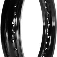 Alufelge poliert, schwarz eloxiert 2,50x16, 36-Loch für MZ ETZ 125 150 301 251 hinten und extrem Tuning Simson S51 S50 S70 S53 Star Schwalbe