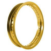 Alufelge poliert, gold eloxiert 2,50x16, 36-Loch für...