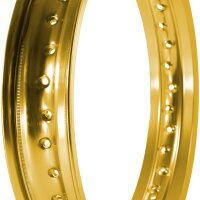 Alufelge poliert, gold eloxiert 2,50x16, 36-Loch für Simson S51 S50 S70 S53 Star Schwalbe MZ ETZ 125 150 301 251 hinten