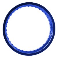 Alufelge poliert, blau eloxiert 2,50x16, 36-Loch für MZ ETZ 125 150 301 251 hinten und extrem Tuning Simson S51 S50 S70 S53 Star Schwalbe