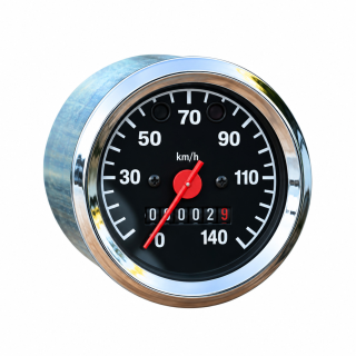Tachometer 140 km/h für MZ ETZ 125 150 250 300 251 301 MMB Chrom Armatur 80mm