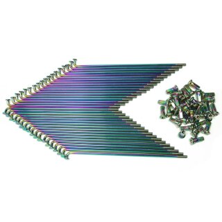 36 Speichen mit Nippel Farbwechsel Rainbow für Simson S51 S50 S53 S70 KR51 Schwalbe Spatz Star Habicht Sperber Duo Trommelbremse