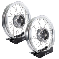 Set Felgen - 2x 2,15 - Alu silber - Edelstahlspeichen -...