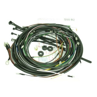 Simson S50 B2 Kabelbaum Kabel Schaltplan Elektronik Zündung Lichtmaschine 6V E-Zündung