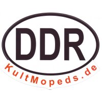KultMopeds.de DDR Aufkleber schwarz Klebefolie für Simson...