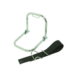 Gepäckträger kurzer Haltebügel chrom + Spannband für Simson S51 S50 S70 Enduro
