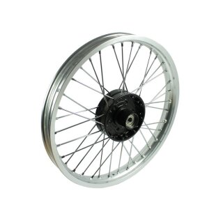 Regenerierung 18 Zoll Speichenrad MZ ETZ 125 150 250 251 vorn Scheibenbremse 1,60x18 Alufelge silber eloxiert Speichen, verchromt
