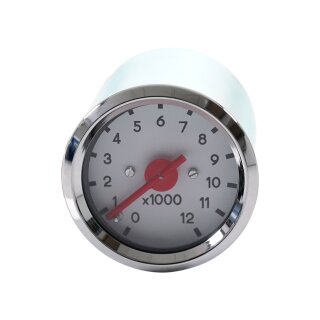 Drehzahlmesser DZM Simson S50 S51 S70 48mm rund Chromring mit 12V Beleuchtung mechanisch