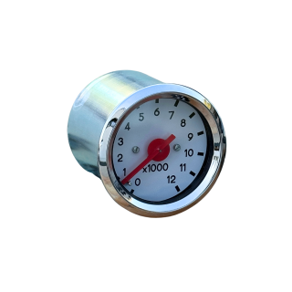 Drehzahlmesser DZM Simson S50 S51 S70 48mm rund Chromring mit 12V Beleuchtung mechanisch