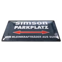 Blechschild Simson Parkplatz für S51 S50 KR51...