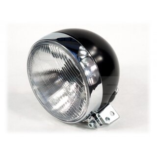 Scheinwerfer Kugellampe komplett, Gehäuse Fassung Chromring für Simson S50, auch S51 S70 E Enduro