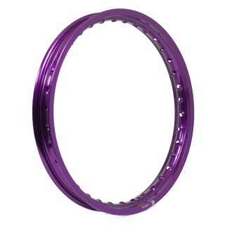 Alufelge poliert, lila eloxiert 1,60x16, 36-Loch für MZ ETZ 125 150 301 251 hinten und extrem Tuning Simson S51 S50 S70 S53 Star Schwalbe Felge
