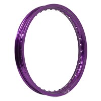 Alufelge poliert, lila eloxiert 1,60x16, 36-Loch für...