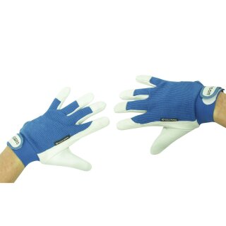 Simson Handschuhe Lederhandschuhe weiß/blau Größe XL