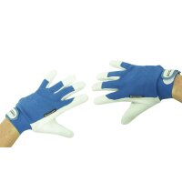 Simson Handschuhe Lederhandschuhe weiß/blau...