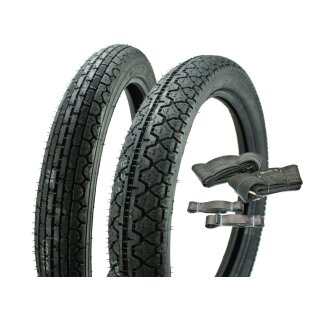 Heidenau Reifen für MZ ETZ125 ETZ150 ETZ251 ETZ301 vorn K39 2,75x18 K36 hinten 3,25x16 inkl. Schlauch und Felgenband