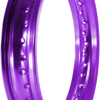 Alufelge poliert, lila eloxiert 2,50x16, 36-Loch für MZ ETZ 125 150 301 251 hinten und extrem Tuning Simson S51 S50 S70 S53 Star Schwalbe Felge