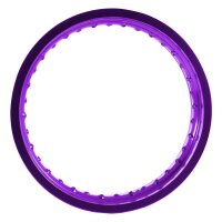 Alufelge poliert, lila eloxiert 2,50x16, 36-Loch für MZ ETZ 125 150 301 251 hinten und extrem Tuning Simson S51 S50 S70 S53 Star Schwalbe Felge