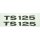Klebefolie Aufkleber Seitendeckel Batteriefach Deckel Luftfilter MZ TS125