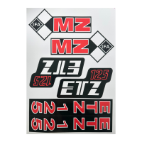 Satz Klebefolie Aufkleber für MZ ETZ125 Seitendeckel...
