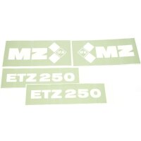 Satz negativ Klebefolie Aufkleber für MZ ETZ250 Tank...