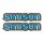 Wasserabziehbild hellblau für Tank Simson S50 Büffeltank 17,1x3,5 wie ab Werk, kein Aufkleber