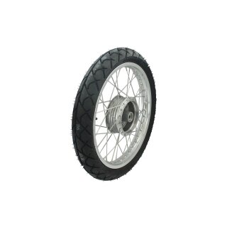 Komplettrad hinten mit Reifen 2,15x16 Alu Felge + Edelstahl Speichen 80/80 - 16, 46J TL, Heidenau K63 für Simson S51 S50 S70 S53 Habicht KR51 Schwalbe Sperber 2,75x16