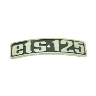 Emblem Warenzeichen für MZ ETS125 am Schutzblech, Kotflügel hinten