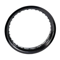 Felge 3,00x18 Alu schwarz eloxiert poliert für MZ TS ES ETS 125 150 ETZ 125 150 250 vorn 36-Loch Tuning