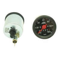 Tachometer für Simson S51 S50 S70 120 km/h MMB Tacho schwarz 48mm mit Beleuchtung