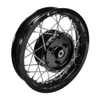 Tuning Felge, Speichenrad schwarz poliert 2,15x12 Zoll...