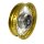 Tuning Felge, Speichenrad gold poliert 2,50x12 Zoll für Simson SR50 SR80 Roller SD50 Albatros