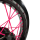 Felge 2,15x16 breit schwarz + Nabe mit Speichen pink für Simson S51 S50 S53 Spatz Star Star Sperber Habicht KR51 Schwalbe Duo