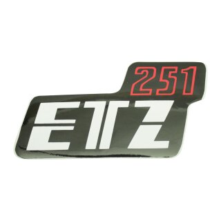 Klebefolie Aufkleber für MZ ETZ251 Seitendeckel Batteriefach Deckel Luftfilterkasten