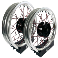 B-Ware Felgen Set14 - 2,50 + 2,15 Alu silber - Spreichen...