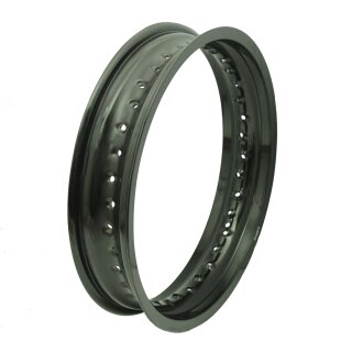 Felge Alu 3,00x16 schwarz matt für Simson S51 KR51 Schwalbe S50 S53 Spatz Star Sperber Spatz Habicht Duo Alufelge
