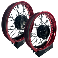 B-Ware Felgen Set20 - 2,50 + 2,15 Alu rot - Speichen...