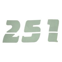 Aufkleber Seitendeckel weiß Tank für MZ ETZ251