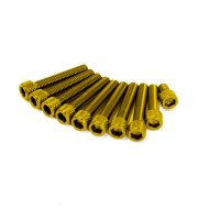 Aluminium ISK Schraubensatz Gold Kupplungsdeckel...