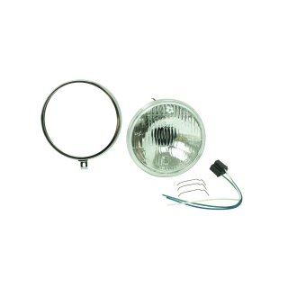 Reflektor mit Chromring H4 HS1 für Simson S51 S70 S53 S50 Halogen Scheinwerfer mit 12V Vape Zündung